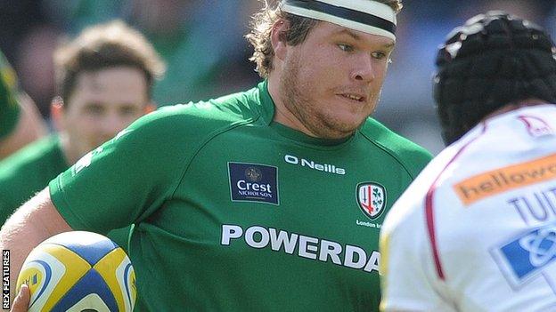 London Irish prop Richard Palframan