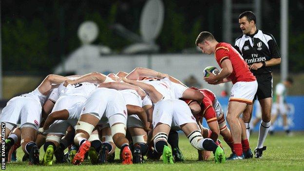 Scrum-half Dane Blacker played for Wales in the 2017 World Rugby U20 Championship