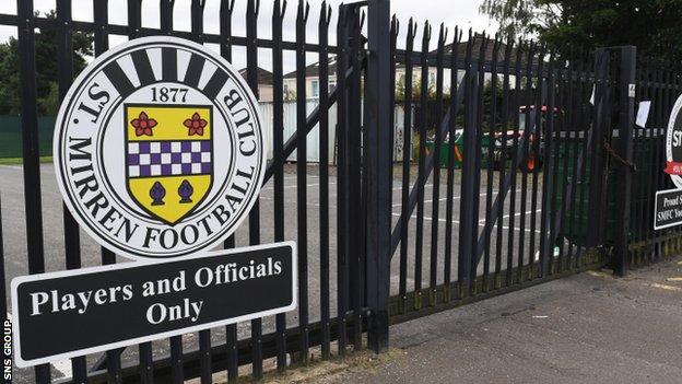 St Mirren's closed gates