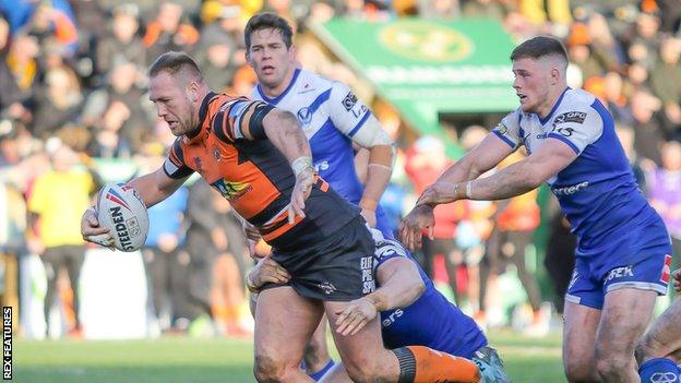 Liam Watts in action against St Helens