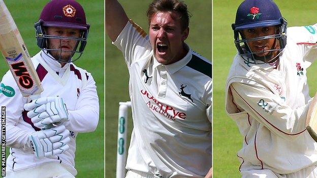 Ben Duckett, Jake Ball, Haseeb Hameed