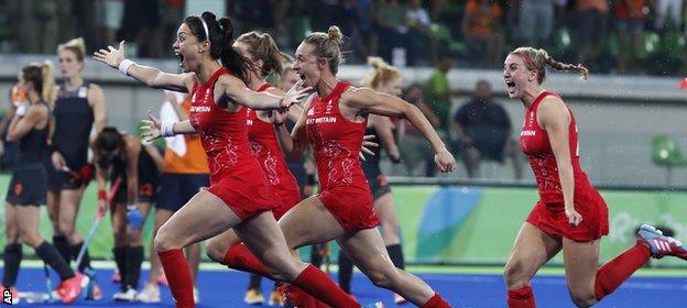 GB women celebrate