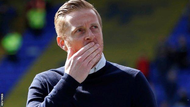 Garry Monk watches on