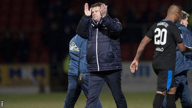 Rangers manager Graeme Murty against St Johnstone