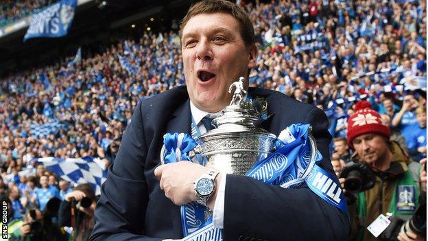 Wright's St Johnstone beat Dundee United in the 2014 Scottish Cup final