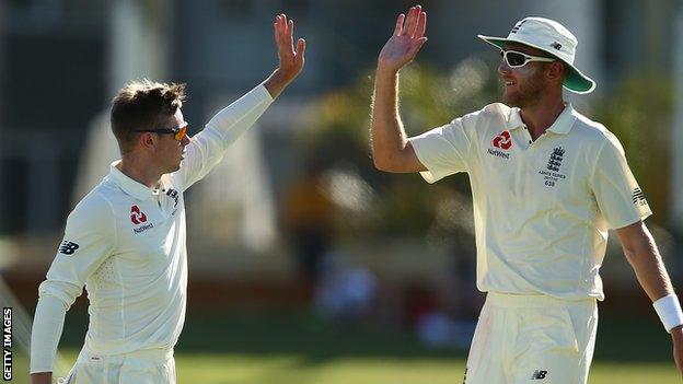 Mason Crane and Stuart Broad