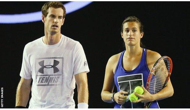 Andy Murray and Amelie Mauresmo