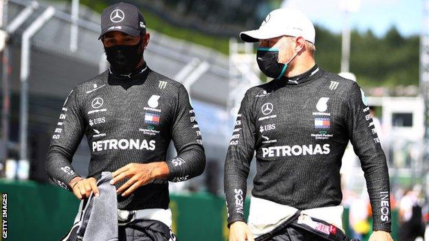 Bittersweet atmosphere over in the Mercedes garage; Lewis Hamilton had an error strewn weekend, as his team-mate Valtteri Bottas collected a pole to flag victory to lead the championship