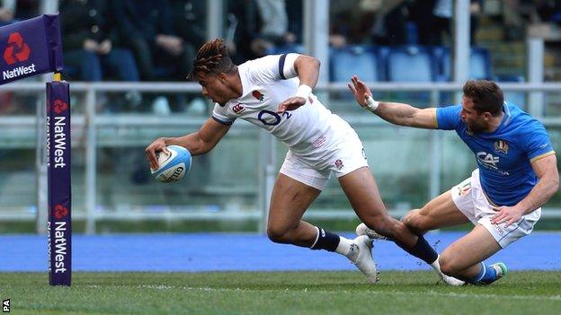 Anthony Watson scores for England