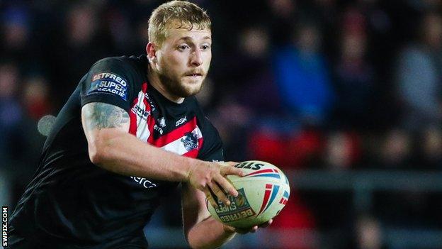 Jordan Abdull in action for London Broncos