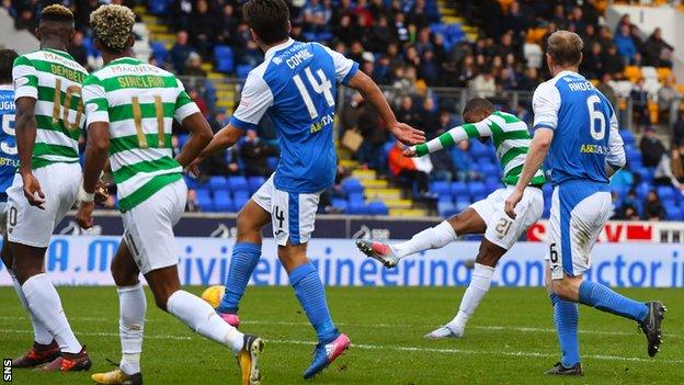 Celtic's Olivier Ntcham scored the fourth goal