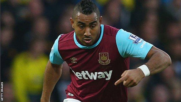 West Ham attacking midfielder Dimitri Payet