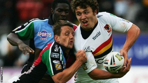 Sam Burgess in action for Bradford Bulls in 2007