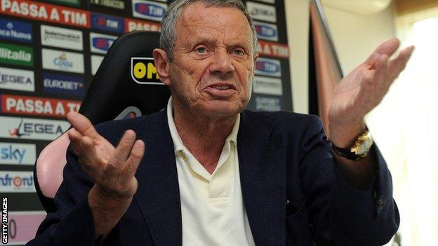 Palermo president Maurizio Zamparini