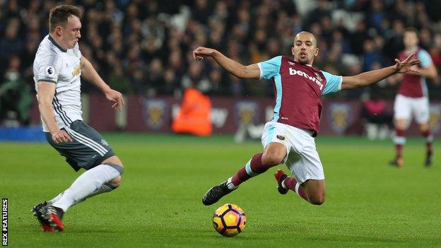 Phil Jones and Sofiane Feghouli