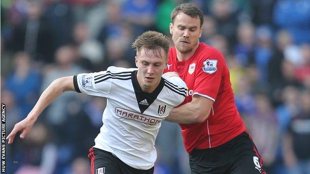 Forward Cauley Woodrow (L) is a Fulham academy product