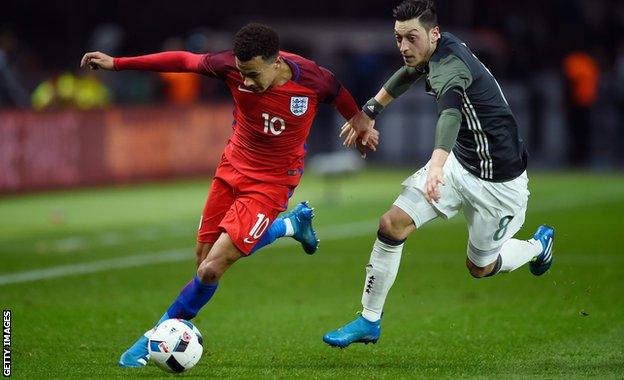 Dele Alli playing for England