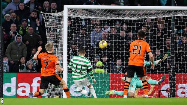 Liel Abada scores for Celtic against Dundee United