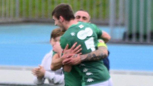 Guernsey FC celebrate