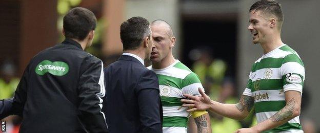 Rangers manager Pedro Caixinha and Celtic captain Scott Brown