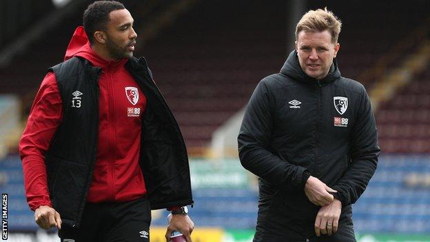 Callum Wilson and Eddie Howe