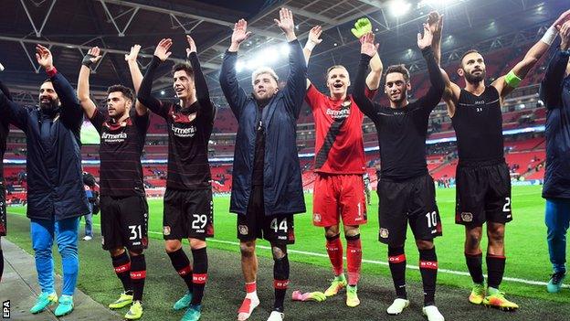 Bayer Leverkusen celebrated with their fans and had just one win in five matches before kick-off