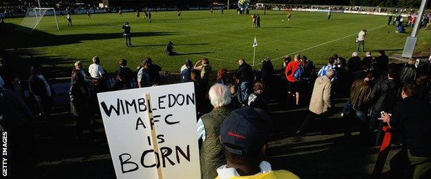 AFC Wimbledon fans