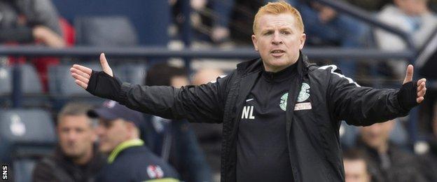 Hibernian boss Neil Lennon was unhappy with his side's display at the start of the match