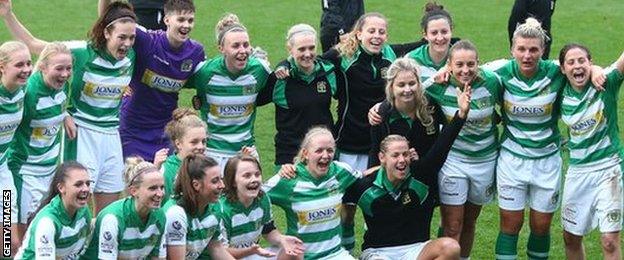 Yeovil Town celebrate promotion