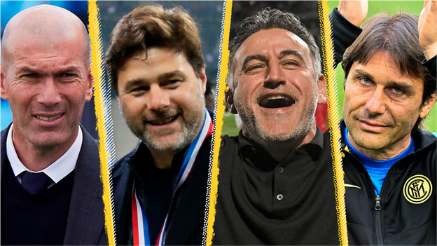 Zinedine Zidane, Mauricio Pochettino, Christophe Galtier, Antonio Conte