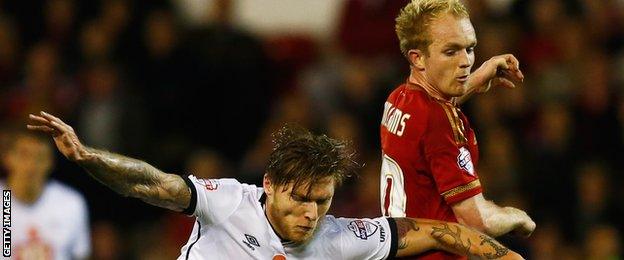 Jonny Williams (right) helped Nottingham Forest beat bitter rivals Derby County in November 2015