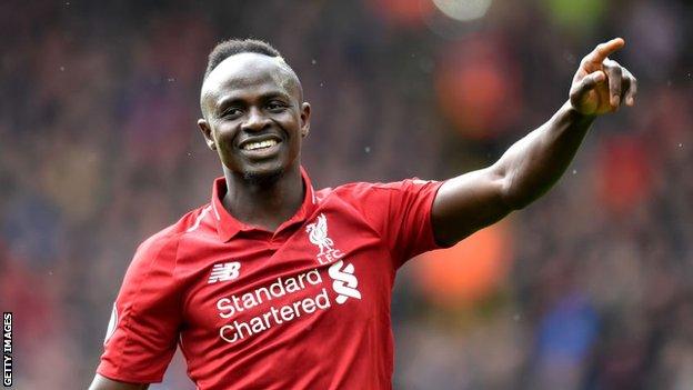 Sadio Mane celebrates