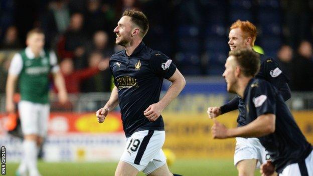 Falkirk beat Hibs in last season's play-off semi-final