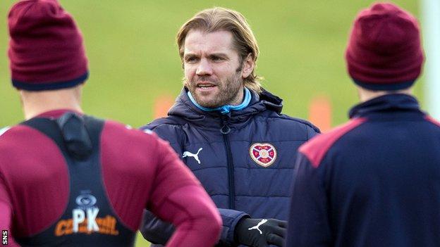 Hearts head coach Robbie Neilson