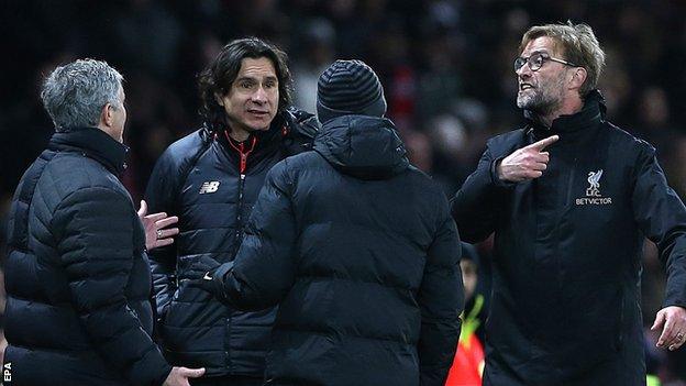 Jose Mourinho and Jurgen Klopp