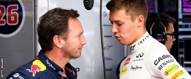 Christian Horner and Daniil Kvyat