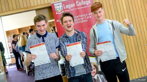 Lagan College students celebrate their A-level results