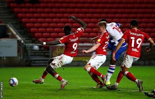 Lucas Joao scores for Reading against Bristol City