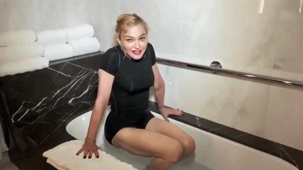 Madonna in an ice bath