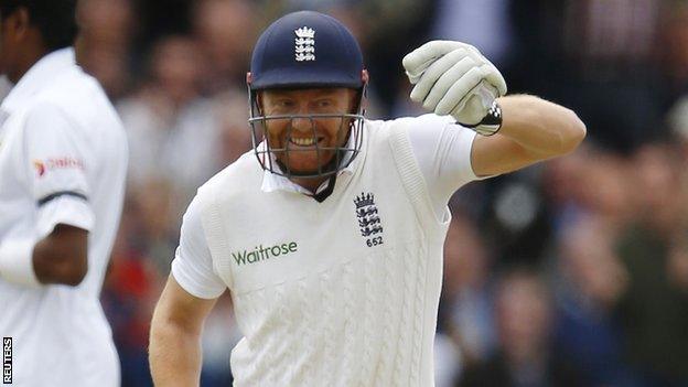 Jonny Bairstow celebrates his century