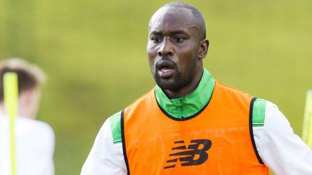 Carlton Cole in Celtic training