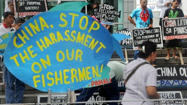 Activists hold a rally