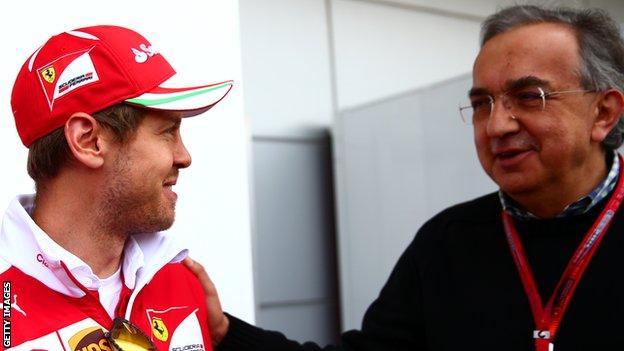 Sebastian Vettel and Sergio Marchionne