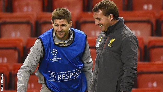 Brendan Rodgers was Steven Gerrard's manager at Liverpool