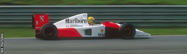 Senna during the 1991 Brazilian Grand Prix