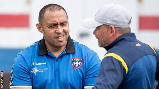 Willie Poching (left) took over from former Wakefield Trinity boss Chris Chester