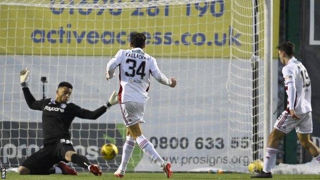 Ross Callachan's goals weren't enough to keep Hamilton in the Premiership