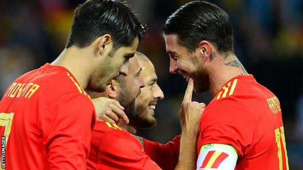 Spain celebrate