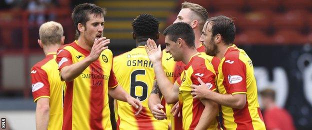 Partick Thistle celebrate