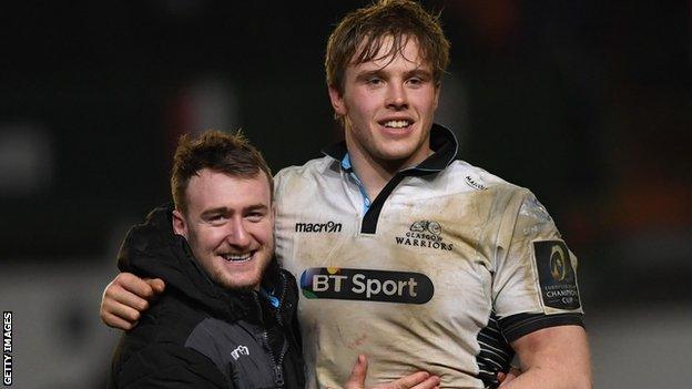 Stuart Hogg and Jonny Gray